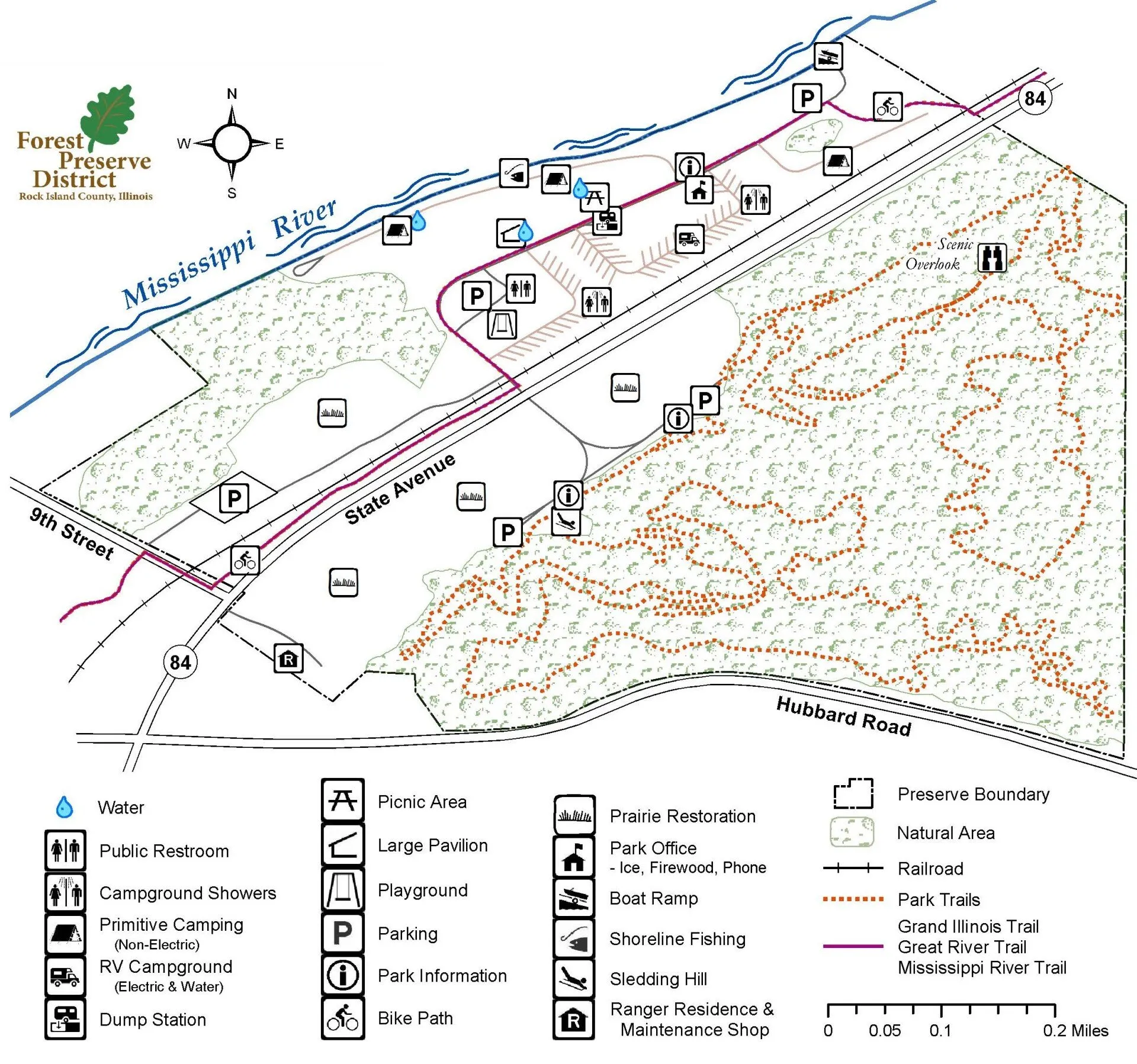 Illiniwek Forest Preserve map